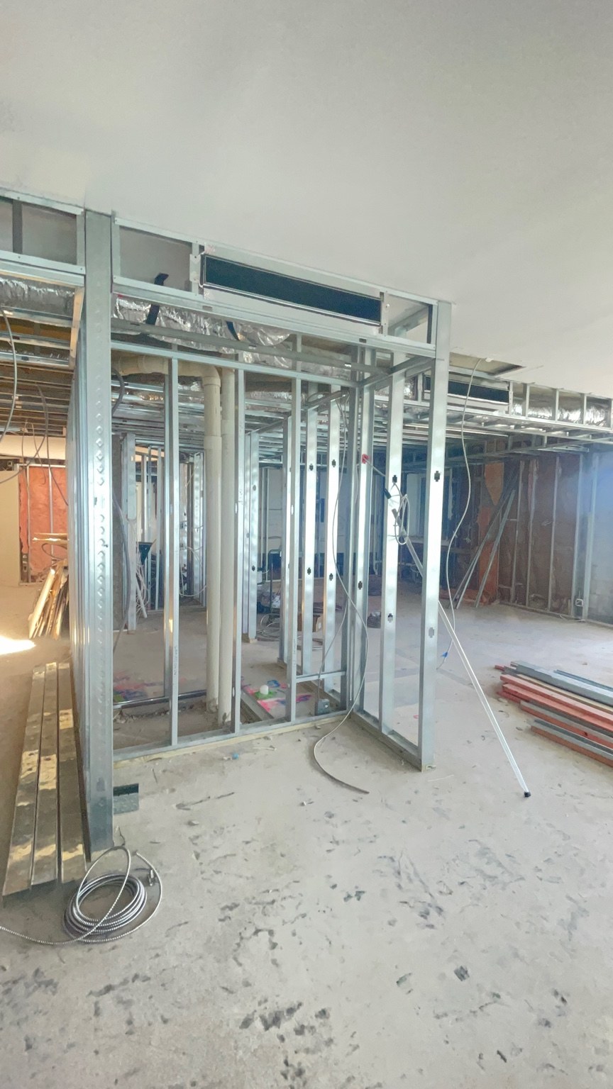 Metal stud wall framing